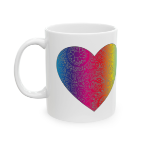 🌈🔥 The “Rainbow” Mug Series is HERE! 🔥🌈Rainbow Heart Ceramic Mug 11oz
