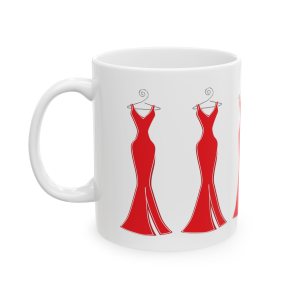 💋🔥 The “I Love Fashion” Mug Series is HERE! 🔥💋Red Gown Ceramic Mug 11oz